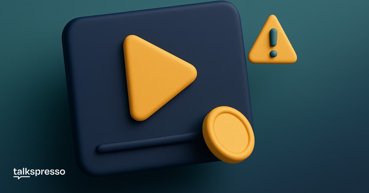 A caution triangle marking common YouTube monetization mistakes such as relying only on ads and underpricing paid offers.
